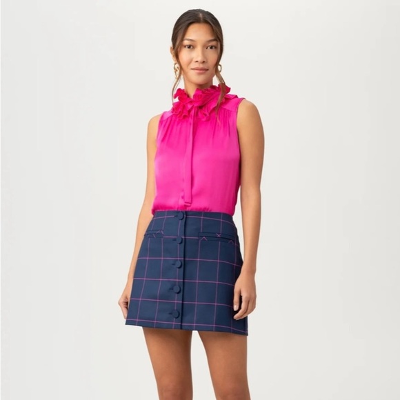 Trina Turk Dresses & Skirts - NWT Trina Turk Blue Mini Skater Skirt for Work